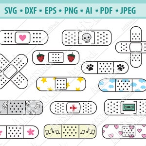 Bandaż Svg Bundle, Bandaid clipart, Bandaid z sercem Svg, Pierwsza pomoc png, Apteka Svg, Ładny bandaż Svg, Plaster samoprzylepny Eps, Cricut