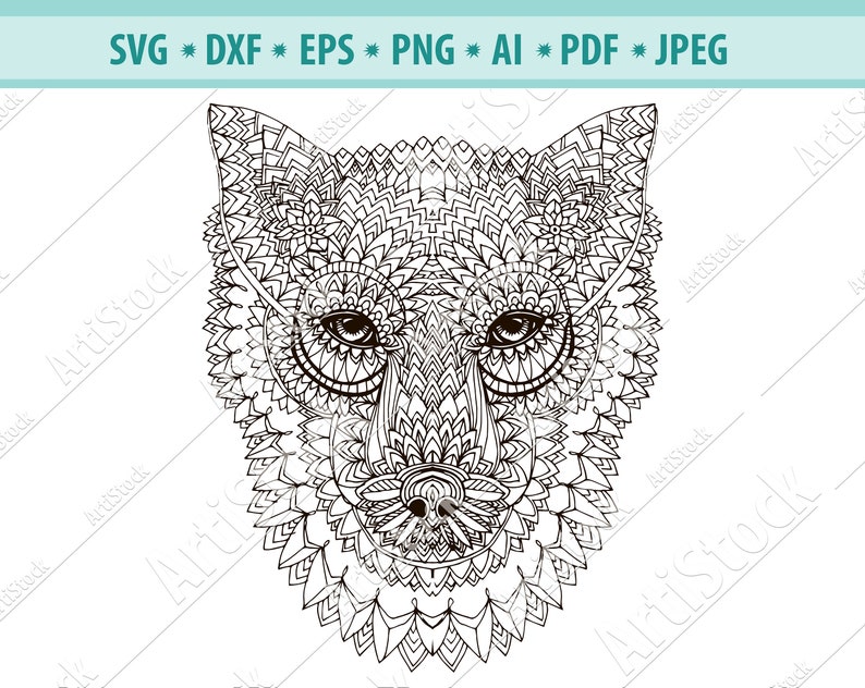Download Wolf Mandala Svg Free For Cricut - Layered SVG Cut File ...
