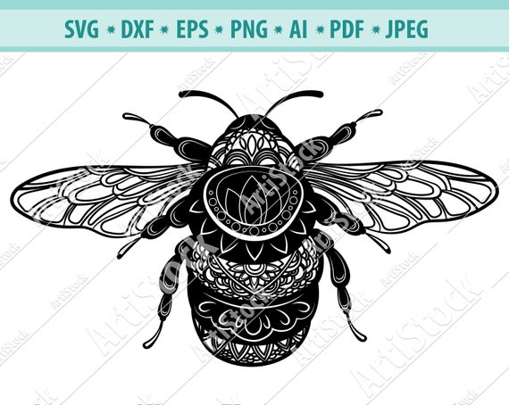 Download Bee Mandala Svg Bee Svg Files Bee Clipart Bee Cut Files | Etsy