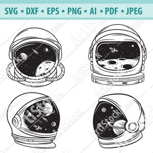 Casco Spaziale SVG, Cosmic Svg, Casco Astronauta Png, Astronaut Svg, Space Svg, File per Cricut, Astronaut cut file, Universe Eps, Png, Jpg
