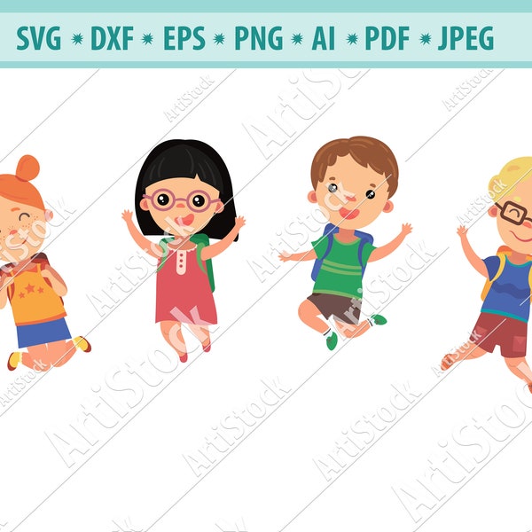 Dzieci SVG, Girl SVG, Boy SVG, dzieci, dzieci, SVG, pliki do cięcia, dzieci clipart, Szkoła, Child SVG, do druku, pliki do Cricut, cięcie cięcia