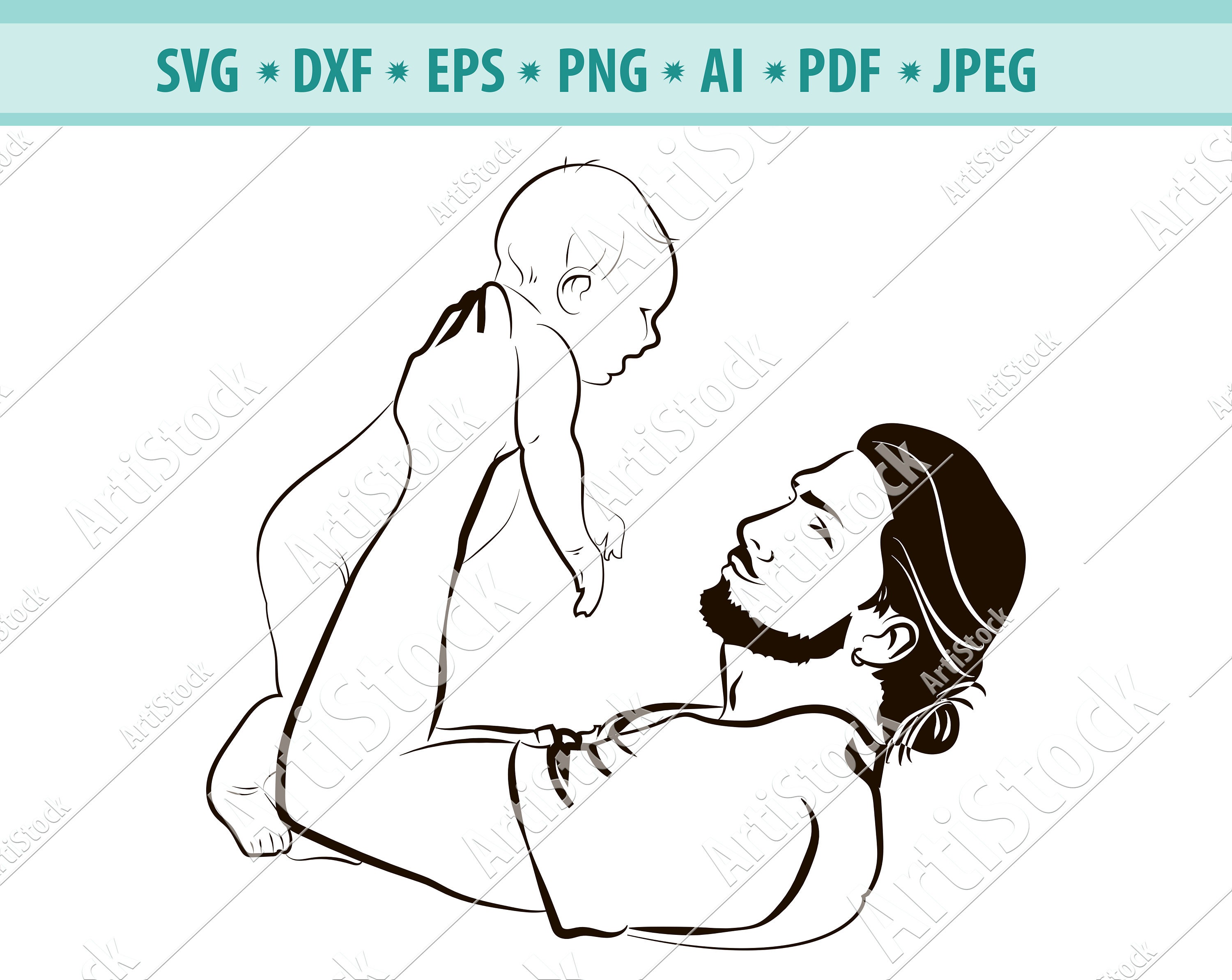 Free Free 174 Father And Child Svg SVG PNG EPS DXF File