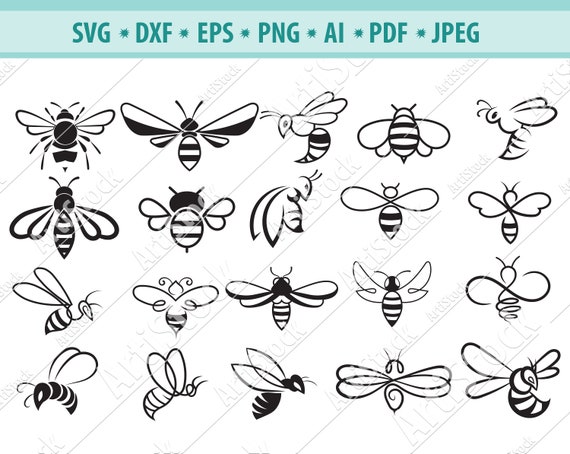 Download Bee Svg Honey Svg Queen Bee Svg Bee Clipart Bumble Bee Etsy