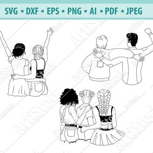 Mejores amigos Svg, Día de la Amistad, Besties Svg, Mejores novias Svg, Amigos para siempre Svg, Amistad masculina Svg, Archivo para cricut, Bff Svg, Png