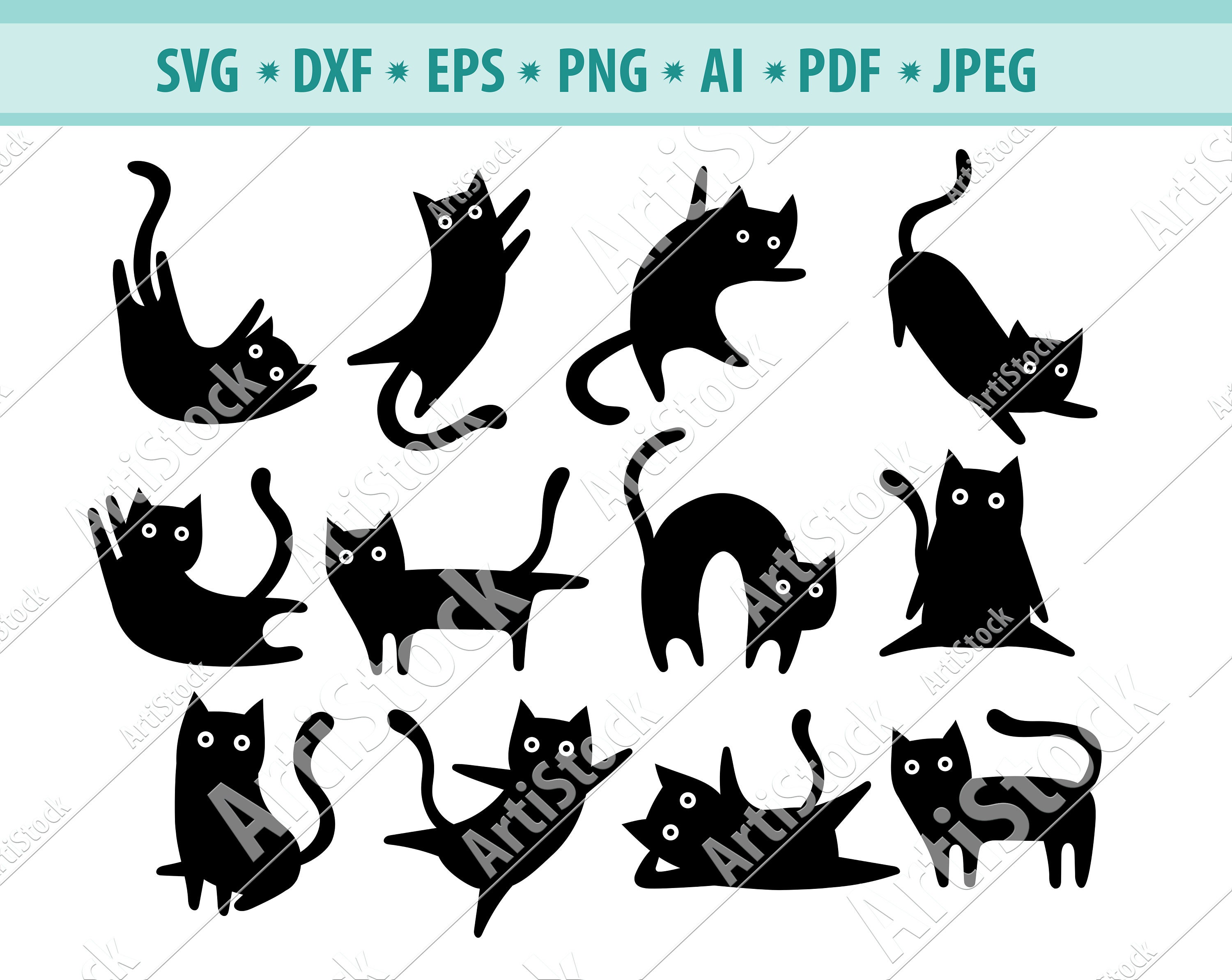 Halloween Black Cat Vector SVG Icon (2) - SVG Repo