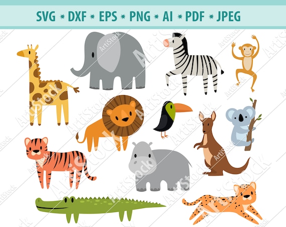 Animals Svg Zoo Animals Svg Wild Animals Svg Safari Animals - Etsy