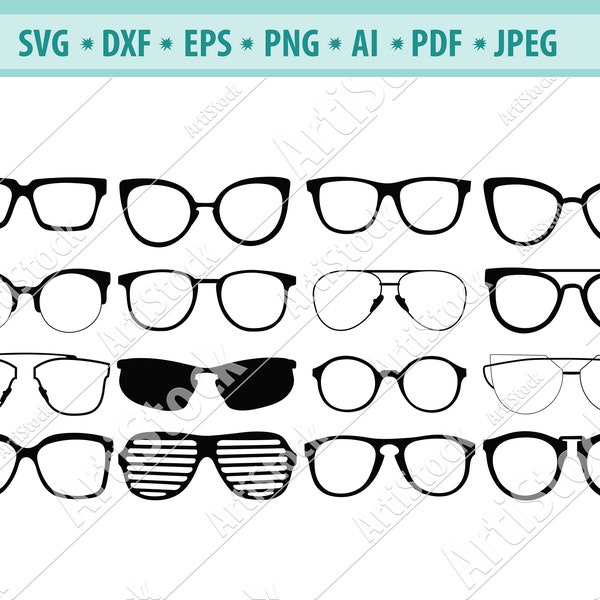 Eye Glasses svg, Eye Glasses svg files, Eye Glasses Clipart, Eye glasses bundle, Lenses svg Glasses svg Glasses Clipart Cut files for Cricut