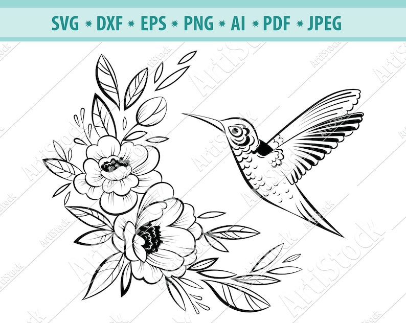 Free Free 93 Flower Hummingbird Svg Free SVG PNG EPS DXF File