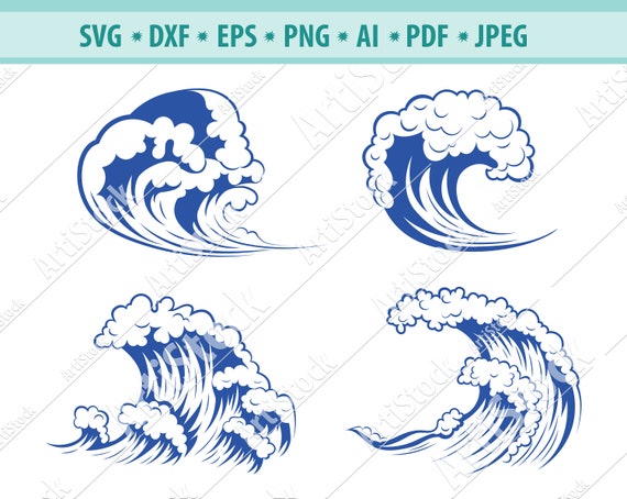 Download Ocean Waves Svg Clipart Cut Files For Silhouette