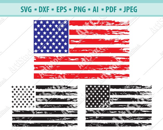 Download US flag svg distressed flag svg US flag clipart american ...