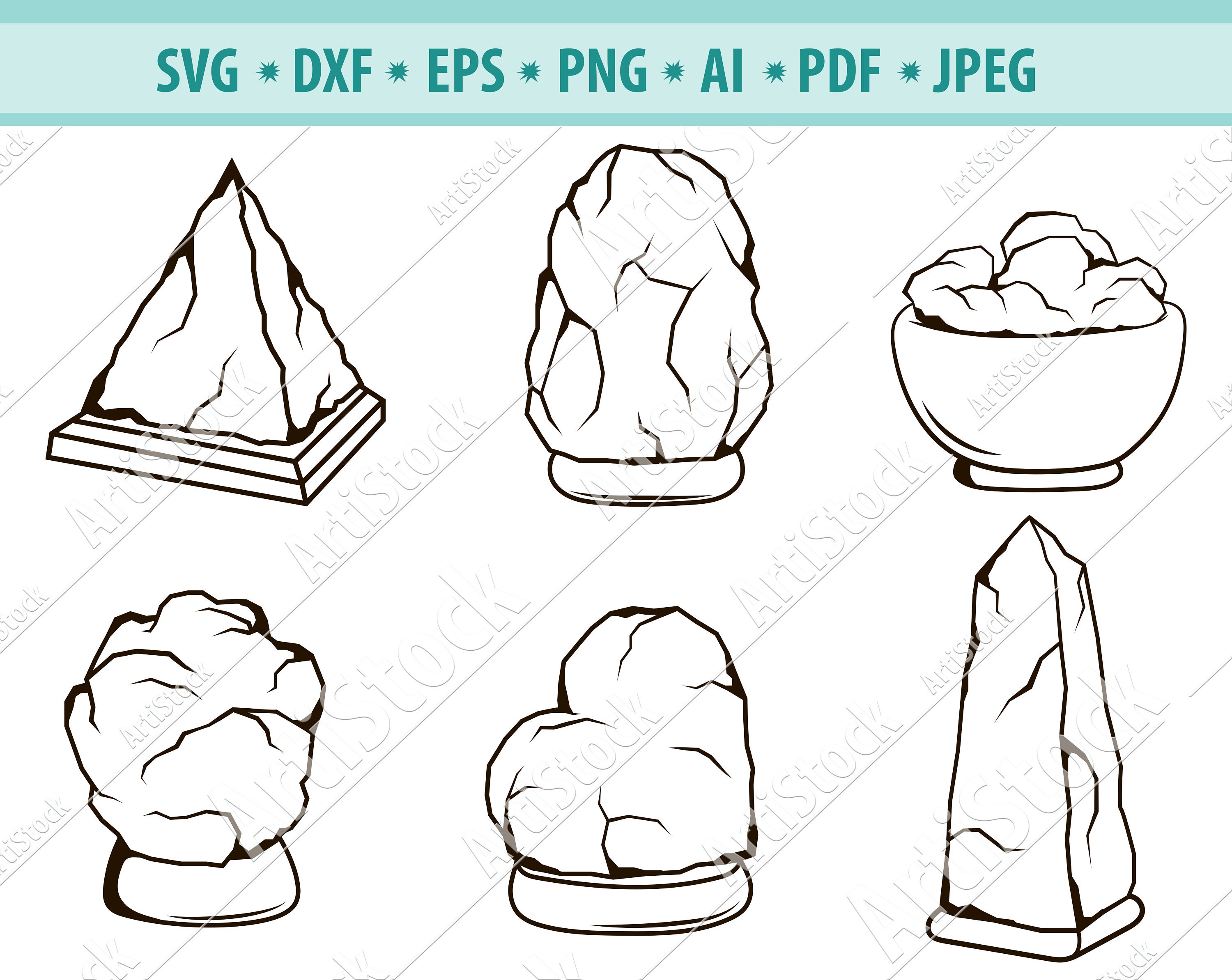 Salt Lamp Svg File Natural Crystal Svg Himalayan Salt Lamps Etsy UK