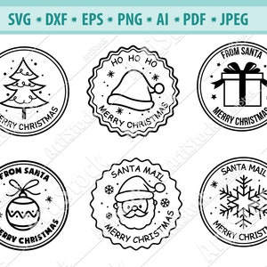 Noordpool Svg, Santa Claus Seal Svg, Kerstpost Svg, Noord Postzegels Svg, Mail Express Svg, Santa Post Svg, Silhouet cameo, Png, Vector