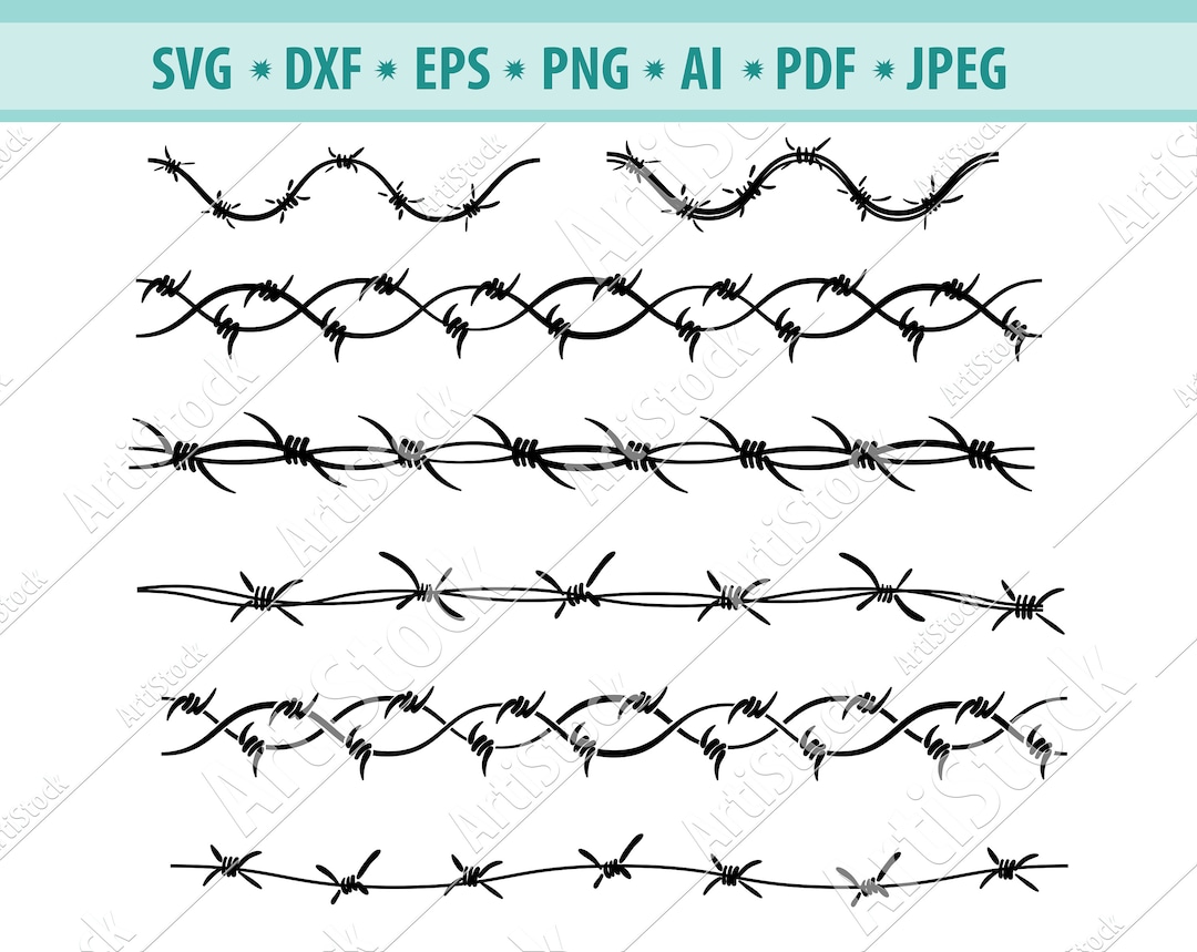 Barb Wire SVG File Barbed Wire Cricut SVG Barb Wire DXF Barb Wire