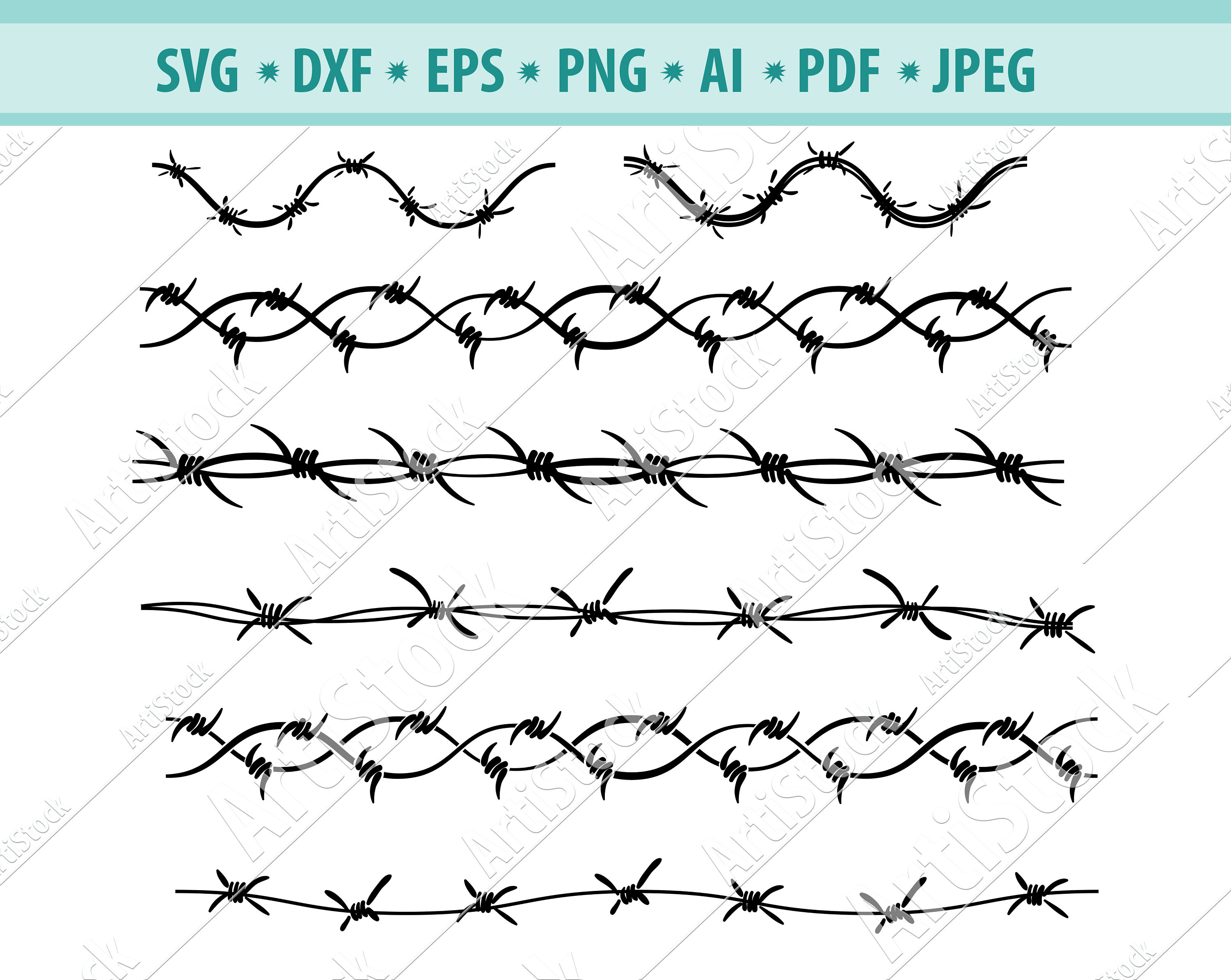 Barb Wire SVG File Barbed Wire Cricut SVG Barb Wire DXF Etsy Australia