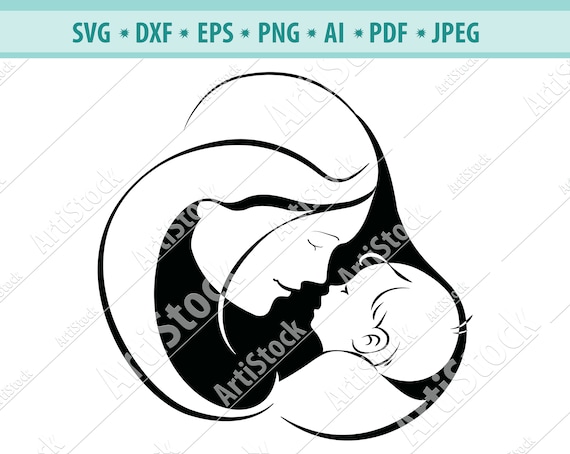 Download Mother And Child Mother Child Svg Cutout Files For Cricut Etsy