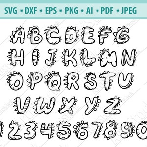 Dino Letters SVG, Dinosaur Alphabet Svg, Dinosaur Font Svg, Spiked alphabet Clipart, Dinosaur Cut Files, Silhouette, Png, Jpg