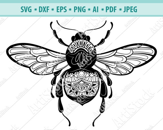 Download Bee Mandala Svg Bee Svg Files Bee Clipart Bee Cut Files | Etsy