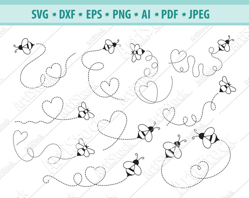 Download Clip Art Art Collectibles Bee Clipart Eps Bee Trail Svg Queen Bee Svg Bee With Heart Svg Bumble Bee Svg Flying Bee Svg Bee Svg File Svg Files For Cricut Png