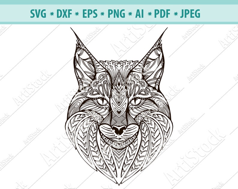 Download Zentangle Cat SVG Mandala Cat SVG Cat for cricut zentangle ...