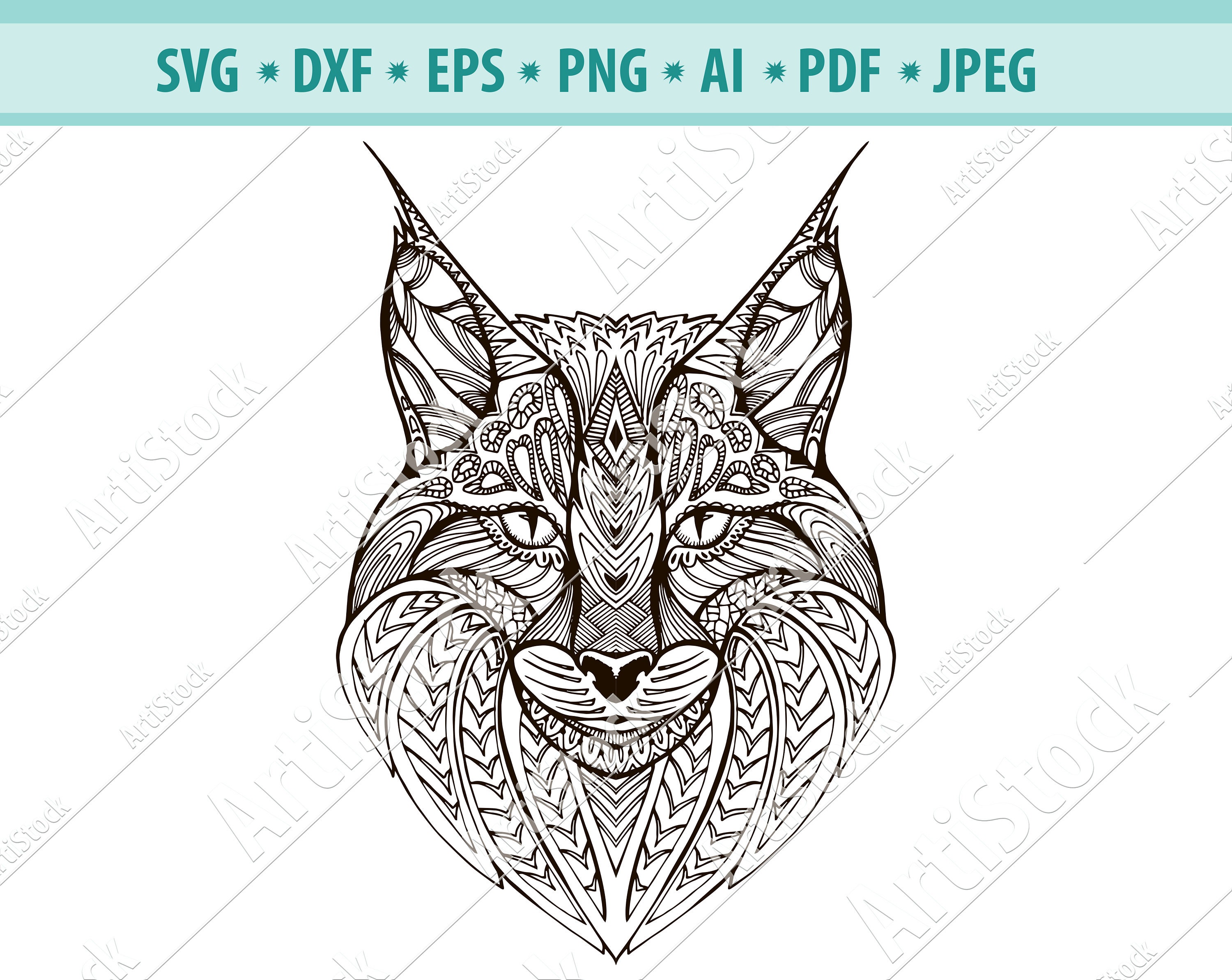 Free Free 61 Cricut Cat Mandala SVG PNG EPS DXF File