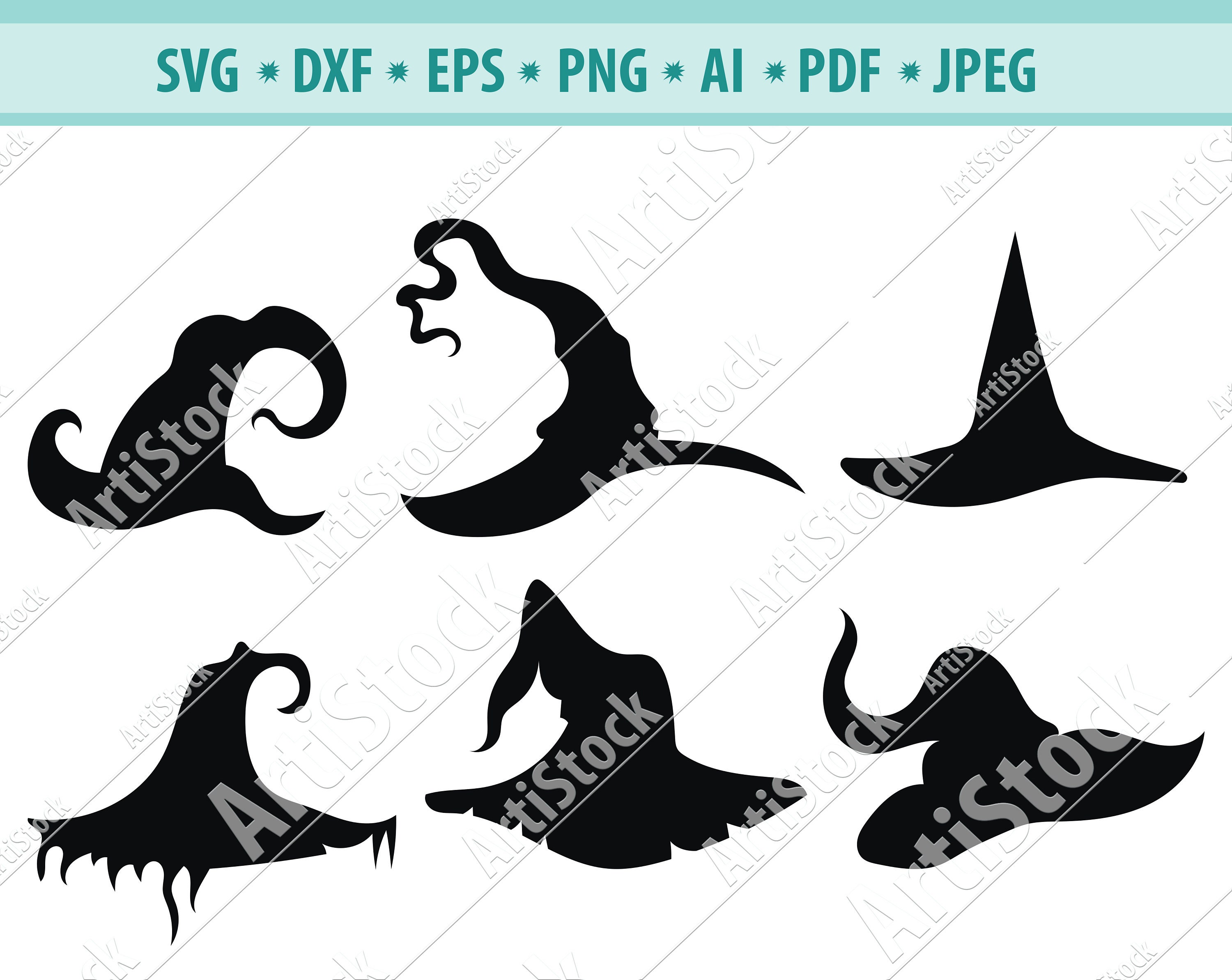 Download Witch Hat Dxf Halloween Svg File
