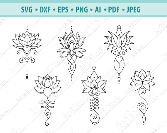 Free Free 268 Vector Lotus Flower Svg SVG PNG EPS DXF File