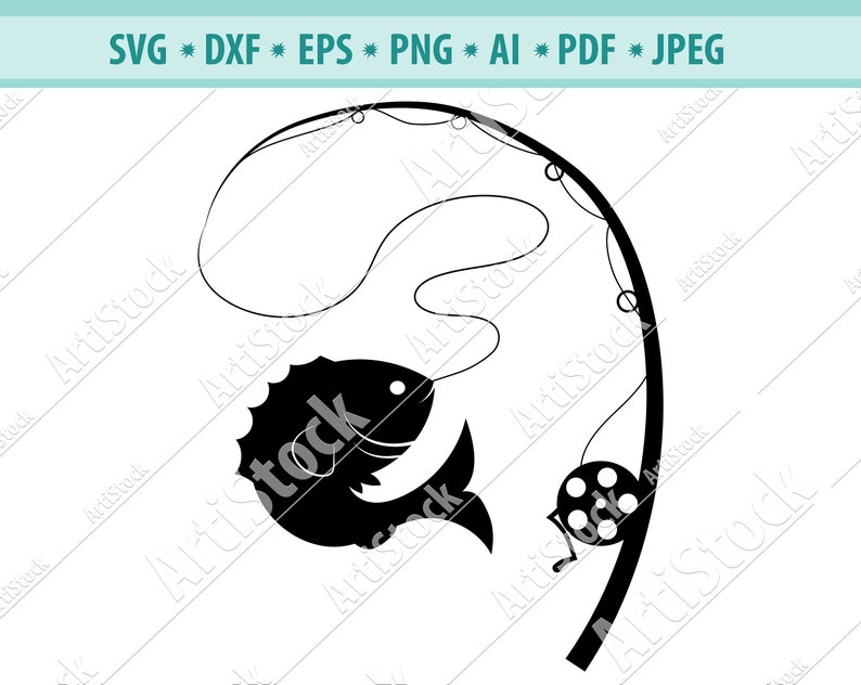 Download Bass Fishing Svg Bass Fishing Pole Svg Silhouette Fishing ...