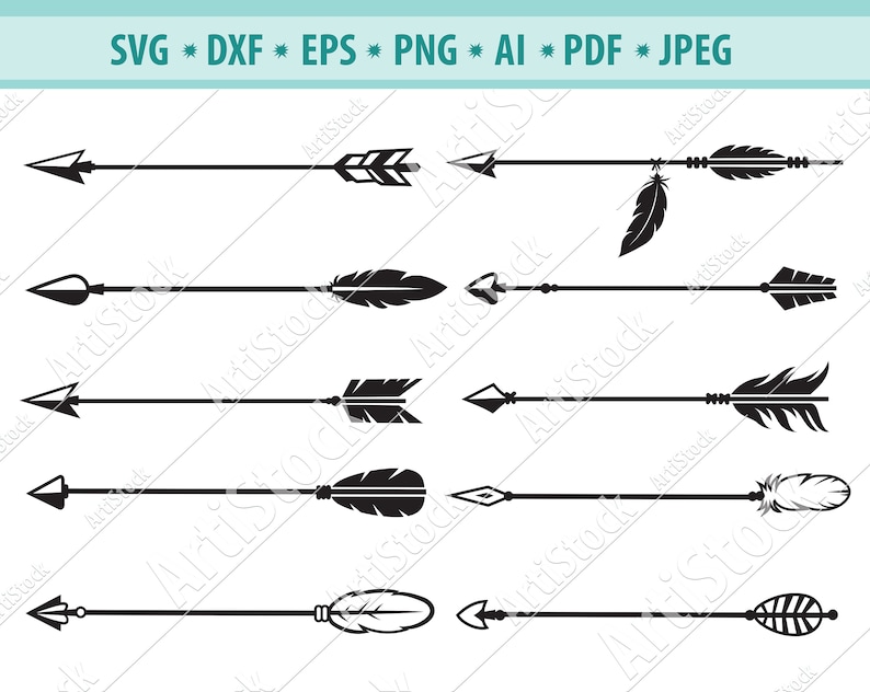 Flecha Svg Archivos Flecha tribal svg Boho flecha clipart - Etsy México