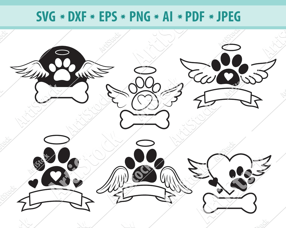 Pet Memory SVG Dog Memorial Svg Cat Memorial Svg Angel Etsy