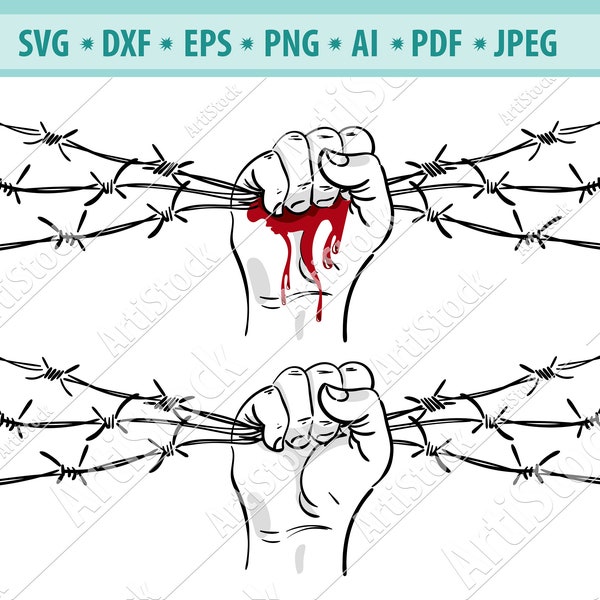 Barbed Wire Svg, Straight Razor Barb Fence Fencing Jail Western Protection Security Prison Clip art Vector Cricut Cut Cutting, Digital File