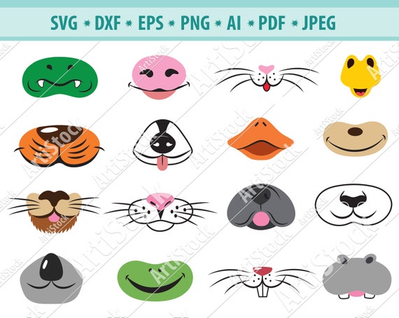 Download Animal Faces Svg Face Mask Svg Funny Pets Mouth Svg Emoji Etsy