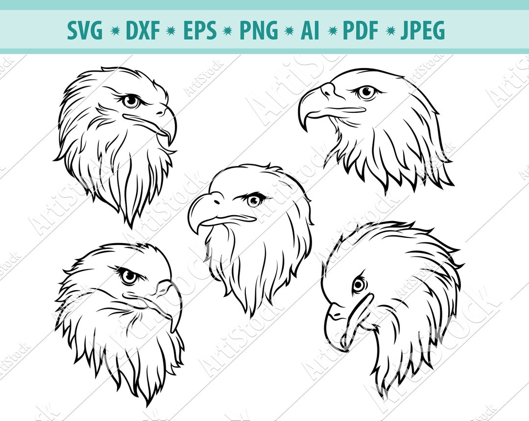 Bald Eagle Head Svg, Bird Head Svg, Face Animal Svg, School Team Svg ...