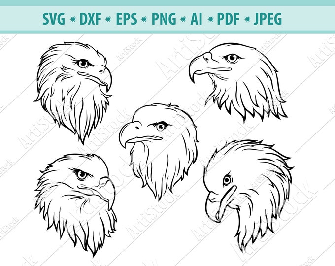 Bald Eagle Head Svg, Bird Head Svg, Face Animal Svg, School Team Svg ...