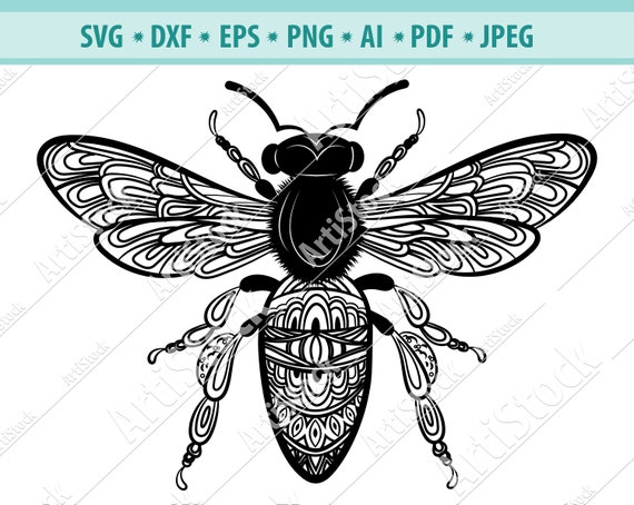 Download Bee Mandala Svg Bee Svg Files Bee Clipart Bee Cut Files Etsy
