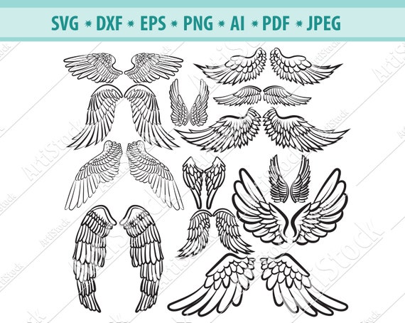 Download Wings Svg Angel Wings Svg Wings Bundle Wings Cricut Svg Etsy