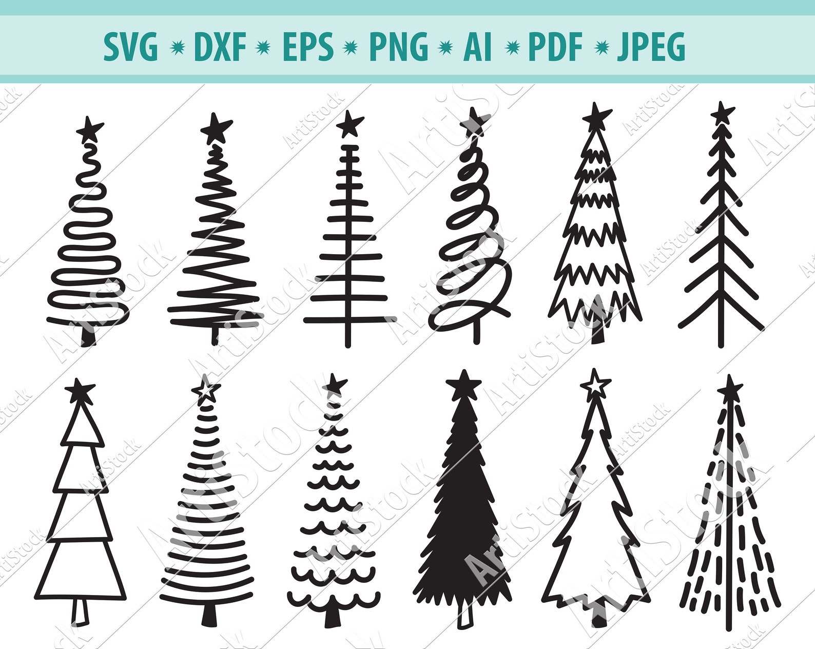 Christmas Tree Svg Christmas Svg Christmas Tree Cut File | Etsy