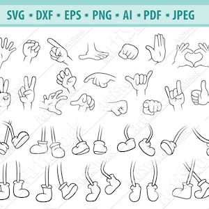 Cartoon legs Svg, Funny Gesture Svg, Cartoon Hand Sign Svg, Small leg Svg, Elf Shoes Svg, Cartoon Limbs Svg, Leg cut file, Eps, Dxf, Png