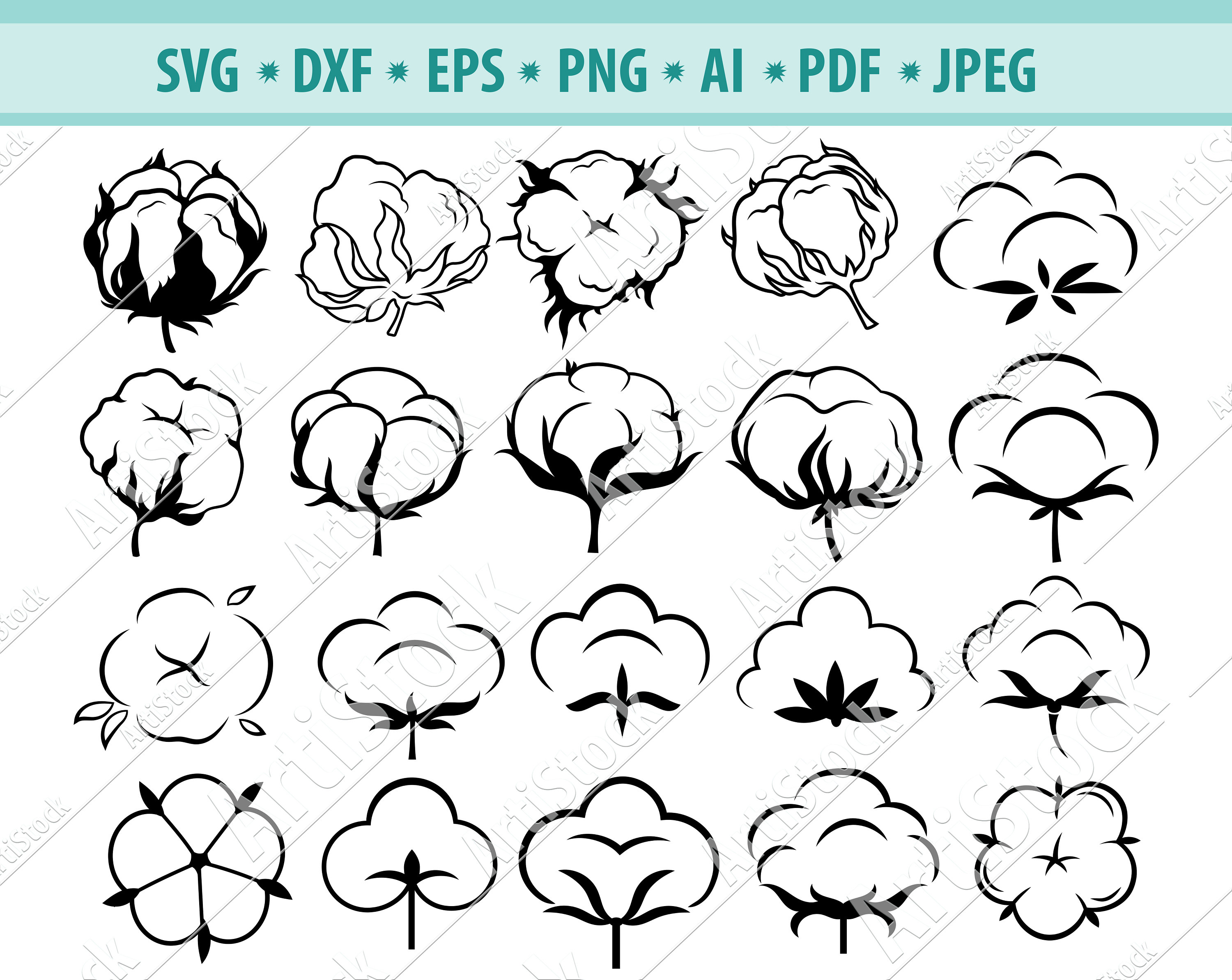 Cotton SVG File, Cotton Ball Svg, Cotton Branch Svg, Cotton Clipart,  Textile Svg, Cotton Buds, Cotton Flower Svg, File for Cricut, Dxf, Eps -  Etsy Denmark