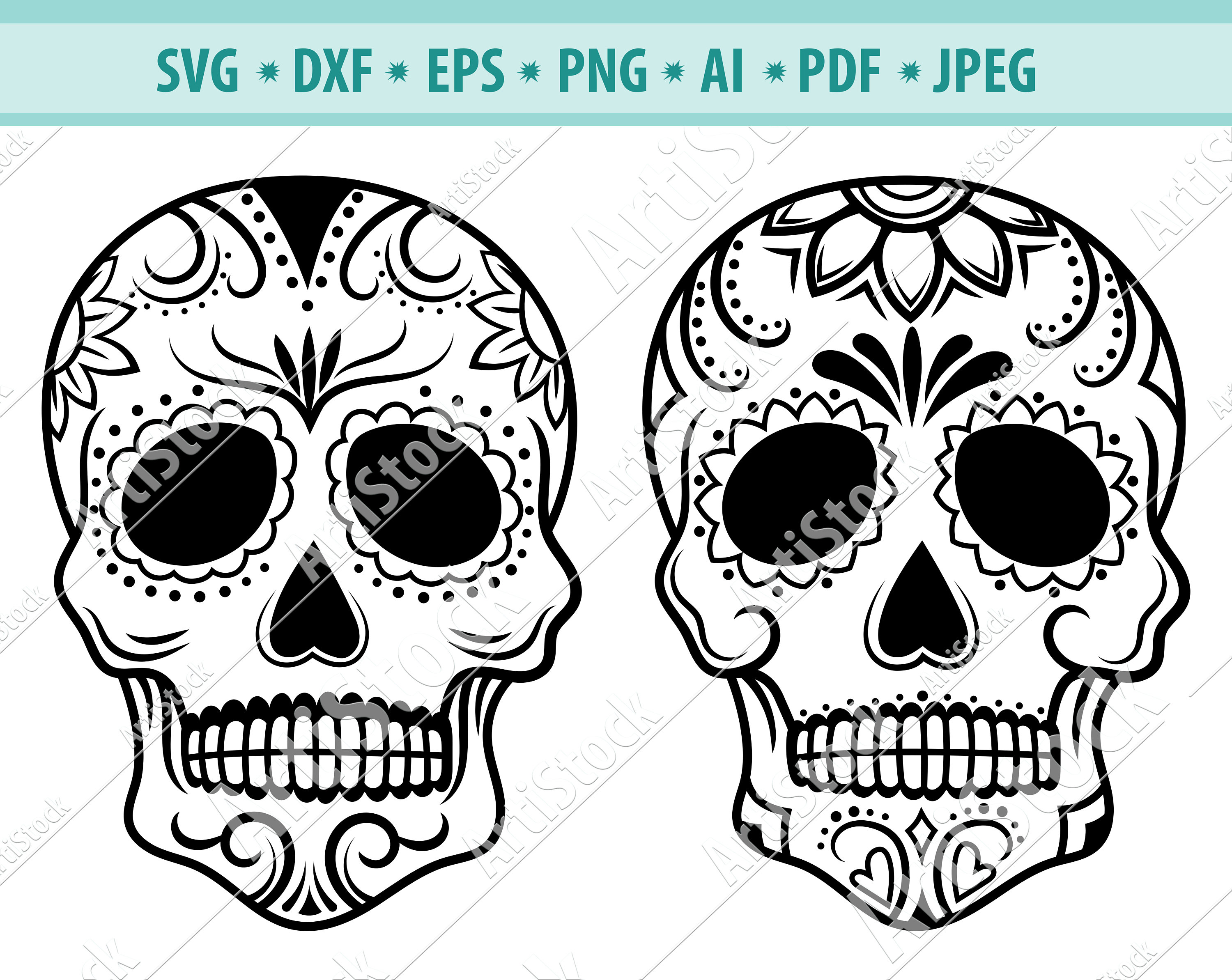 Sugar Skull Svg Dia De Los Muertos Svg Skull Svg Day of the Etsy Sugar Skull Svg Dia De Los Muertos Svg Skull Svg Day of the Etsy