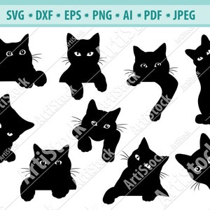 Black cat Icons in SVG, PNG, AI to Download