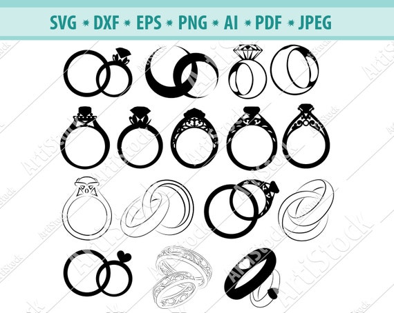 Download Engagement Ring Svg Bundle Diamond Ring Svg Wedding Rings Etsy