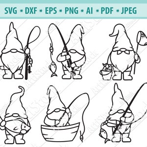 Angeln Wichtel SVG, Wichtel SVG, Angler Wichtel SVG, Wichtel Clipart, Angeln Boot Png, Angelrute Svg, Wichtel Fischer Schneidedatei, Eps, Cricut
