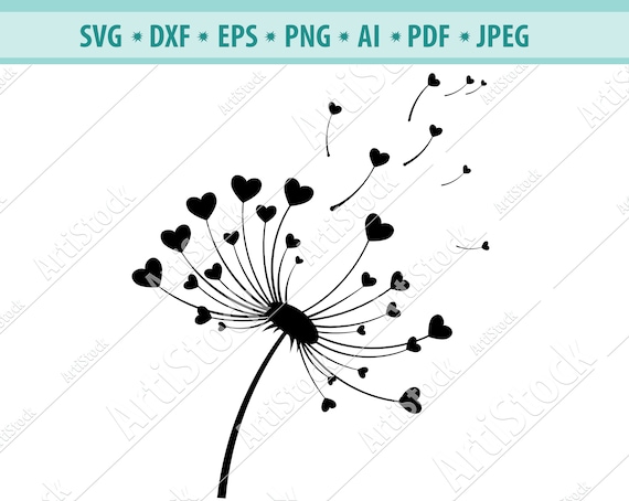 Free Free Heart Dandelion Svg 447 SVG PNG EPS DXF File