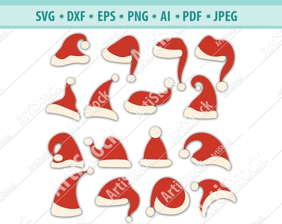 Download Santa Hat Svg File Santa Hat Svg Dxf Png Printable Svg Etsy PSD Mockup Templates