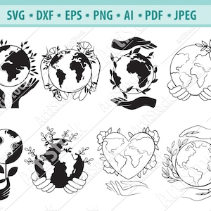 Erde Svg, Erde Tag Svg, Erde Clipart, Globus Svg, Erde Vektor, Erde geschnitten Datei, Erde Silhouette, speichern Sie unseren Planeten Svg, Planeten Png, Eps
