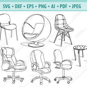 Cadeira, Cadeira Svg, Decalque de Cadeira, Clipart de Cadeira, Cadeiras, Cadeiras Svg, Clipart de Cadeiras, Arquivo Svg de Cadeiras, Pacote Svg de Cadeiras, Silhueta de Cadeiras Svg