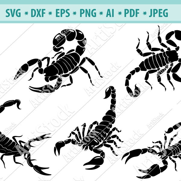 Scorpions SVG, Scorpion cut file, Scorpion clip art, Scorpion silhouette, Cricut cut files, Silhouette files, Decal design, SVG Cutting file