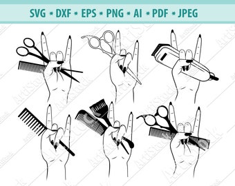 Hair hustler Svg, Hairstyle Svg, Barbershop SVG, Hair Stylist Hand SVG, Hairdresser SVG, Hair Salon Svg, Hair Stylist Svg files, Eps, Png