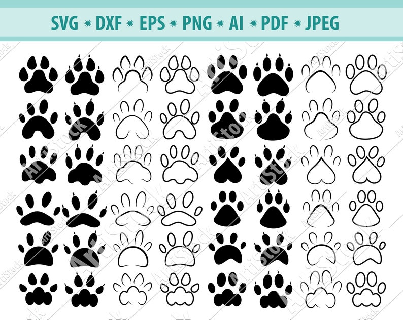 Download Pet Paw Print Svg Dxf Png Cut File Cute Animal Paw Tattoo Or T Shirt Design Funny Icon Clipart Cricut Files Cat Or Dog Paw Svg Bundle Clip Art Art Collectibles Runnindovetackandmore Com