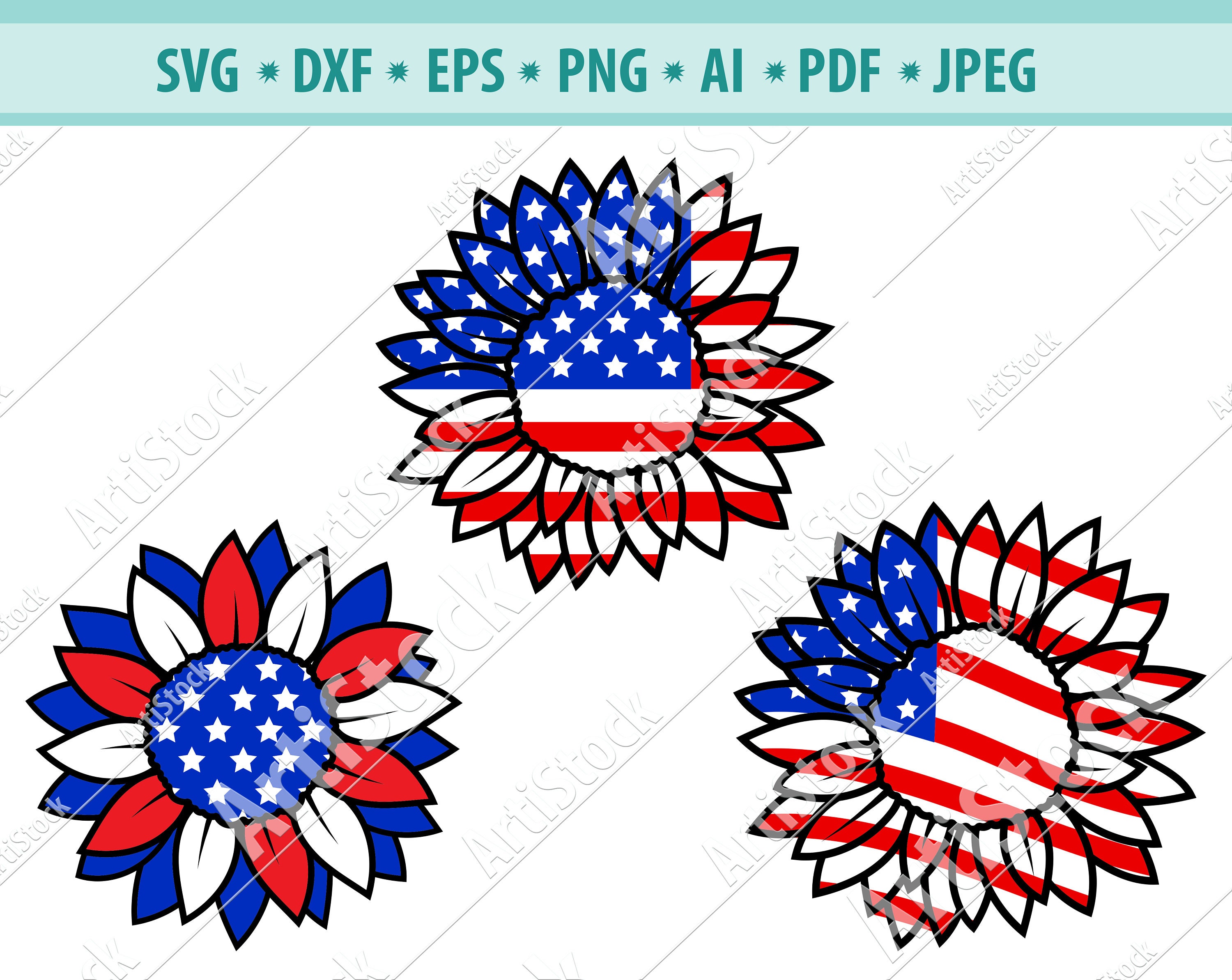 Free Free 217 Usa Sunflower Svg SVG PNG EPS DXF File